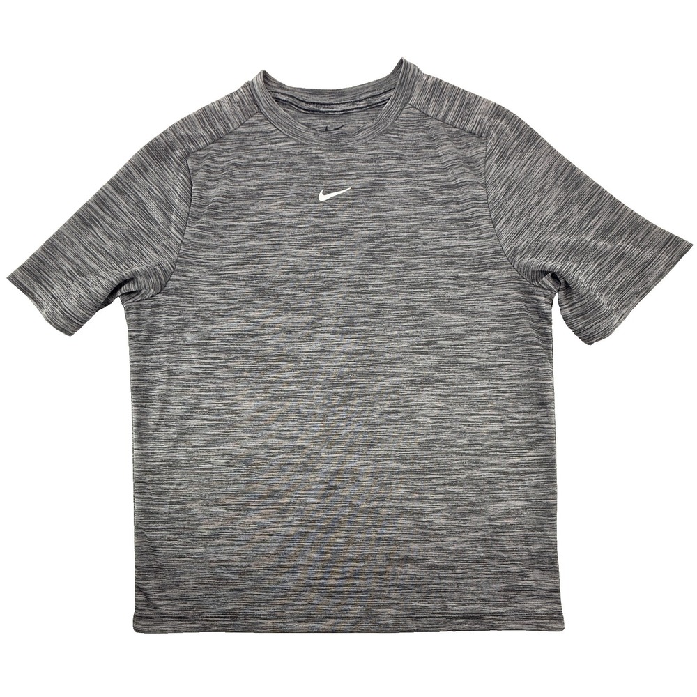 Nike Dri Fit Athletic Training Shirt Youth XL Extra Large Gray Short Sleeve Tee